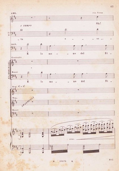 Il duca d'Alba : opera postuma / di G. Donizetti ; parole di E. Scribe ; versione ritmica dal francese di A. Zanardini ; riduzione per canto e pianoforte di N. Massa