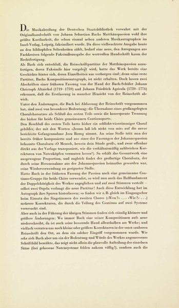 Passio Domini nostri J.C. secundum evangelistam Matthaeum / Johann Sebastian Bach ; [introduzione di Karl-Heinz Köhler]