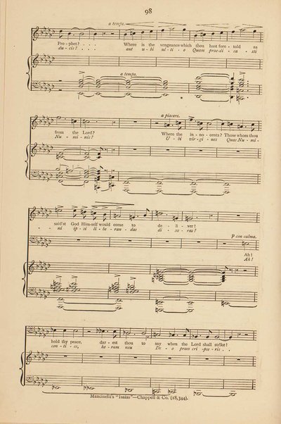 Isaias : a sacred cantata / words by Giuseppe Albini ; translated and adapted by Joseph Bennett ; music by Luigi Mancinelli