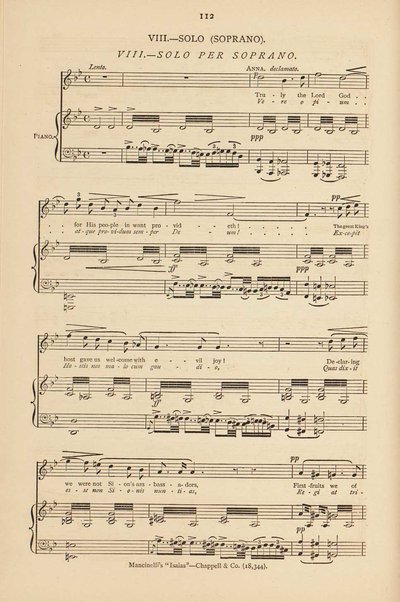 Isaias : a sacred cantata / words by Giuseppe Albini ; translated and adapted by Joseph Bennett ; music by Luigi Mancinelli