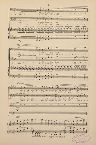 Isaias : a sacred cantata / words by Giuseppe Albini ; translated and adapted by Joseph Bennett ; music by Luigi Mancinelli