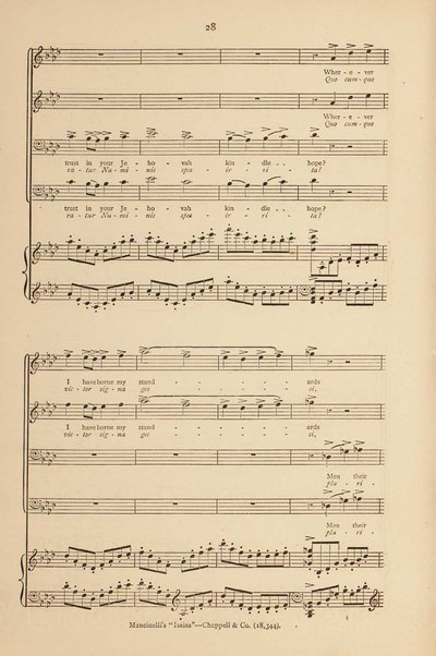 Isaias : a sacred cantata / words by Giuseppe Albini ; translated and adapted by Joseph Bennett ; music by Luigi Mancinelli