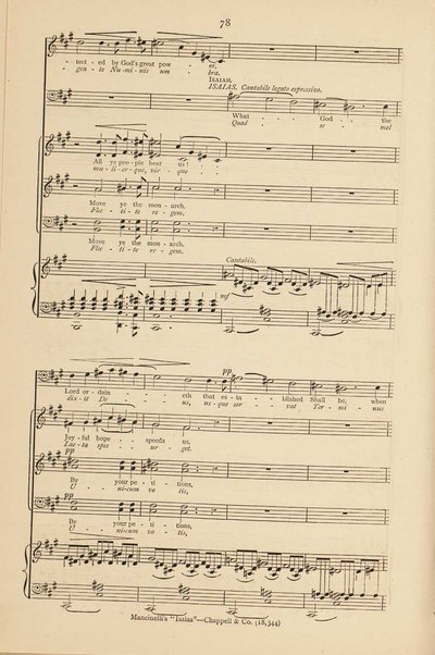 Isaias : a sacred cantata / words by Giuseppe Albini ; translated and adapted by Joseph Bennett ; music by Luigi Mancinelli