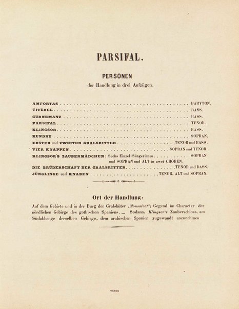Parsifal : ein Bühnenweihfestspiel / von Richard Wagner ; vom Orchester für das Klavier übertragen von Joseph Rubinstein