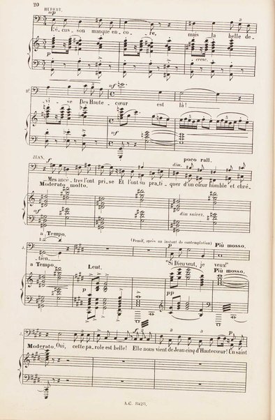 Le rêve : drame lyrique en quatre actes et 8 tableaux, d'apres le roman d'Emile Zola / poème de Louis Gallet ; musique de Alfred Bruneau ; partition chant et piano transcrite par l'auteur