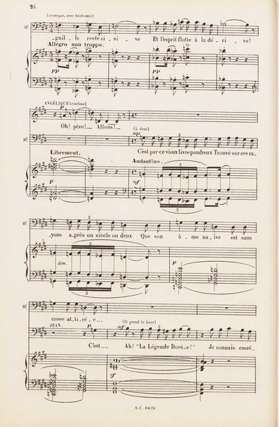 Le rêve : drame lyrique en quatre actes et 8 tableaux, d'apres le roman d'Emile Zola / poème de Louis Gallet ; musique de Alfred Bruneau ; partition chant et piano transcrite par l'auteur