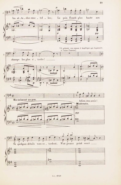 Le rêve : drame lyrique en quatre actes et 8 tableaux, d'apres le roman d'Emile Zola / poème de Louis Gallet ; musique de Alfred Bruneau ; partition chant et piano transcrite par l'auteur