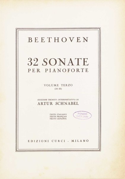 32 sonate per pianoforte. 3
