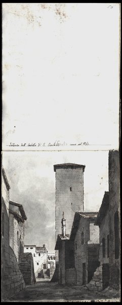 Interno dell'Castello di S. Erachlio come nel 1865 / Romolo Liverani
