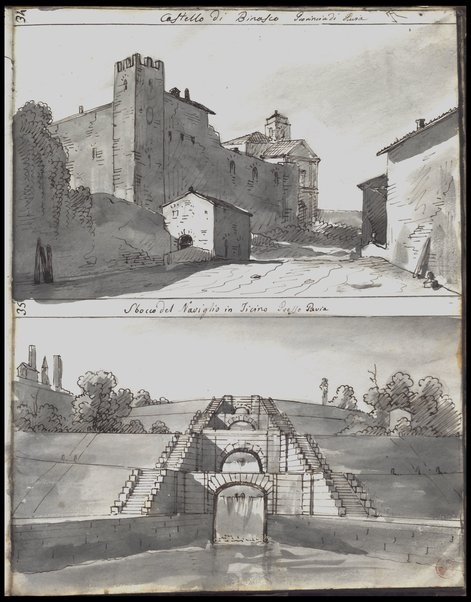 Castello di Binasco... ; Sbocco del Naviglio... / Tancredi Liverani