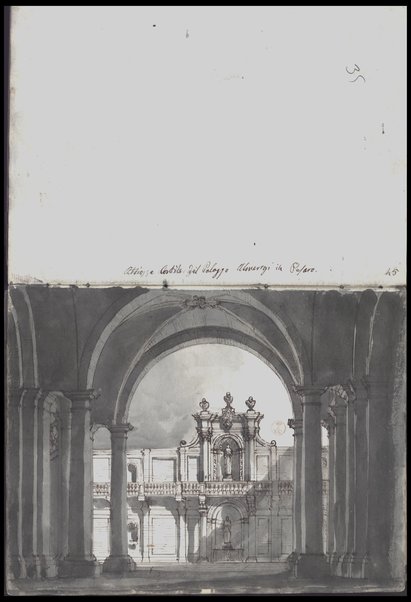 Atrio e Cortile del Palazzo Almerigi in Pesaro / Tancredi Liverani