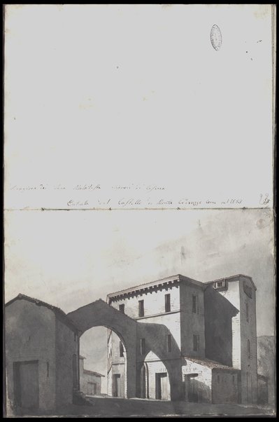 Entrata del Castello di Monte Codruzzo come nel 1853 / Tancredi Liverani