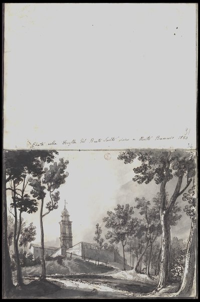 Entrata nella Foresta del Beato Sante vicino Monte Baroccio 1853 / Tancredi Liverani