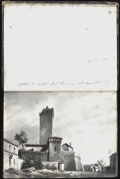 Castello di monte Bell'Fiore come nell anno 1857 / Tancredi Liverani