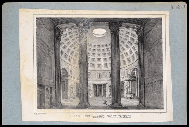 Interno del Pantheon / L. Gregori dis. ; Lit. Danesi