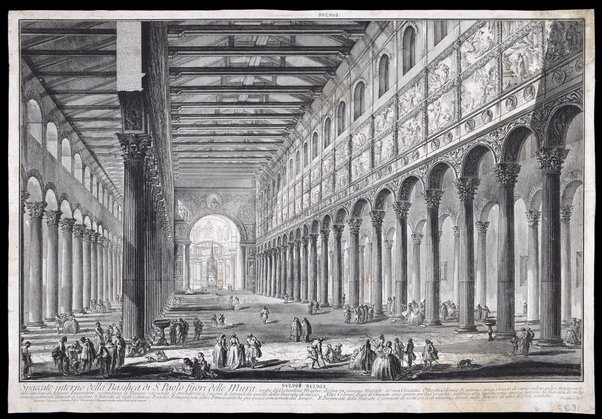 Spaccato interno della basilica di S. Paolo fuori le mura... / Piranesi fecit