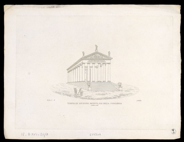 Tempio di Givnone Moneta, già della Concordia ristaurato / G. B. C. f.