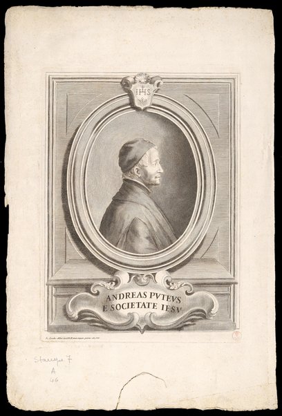 Andreas Pvtevs e societate Iesv / Io. Carolus Allet incidit Romæ super. perm. an. 1717
