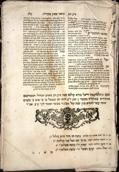 Sefer Yakhin u-Voʻaz : shene aḥim ... / Tsemaḥ ... Shimʻon ha-lo av ... Shelomoh ... Duran ; aḥaraṿ Sefer Zeraʻ rav / le-ʻaṭeret Masʻud ben Ganun ; Avraham ben Shalom Ṭubiana hotsi la-or.