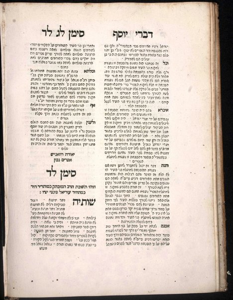 Sefer Divre Yosef : ... sheʼelot u-teshuvot / Yosef Ergas b. k. m. ha-r. r. ʻImanuʼel.