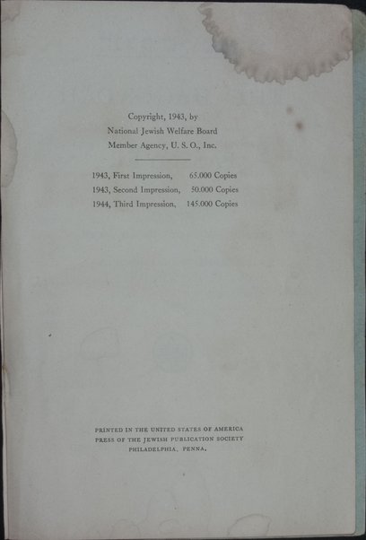 The Haggadah of Passover =  Hagadah shel Pesaḥ : for members of the Armed Forces of the United States / edited by David and Tamar de Sola Pool.