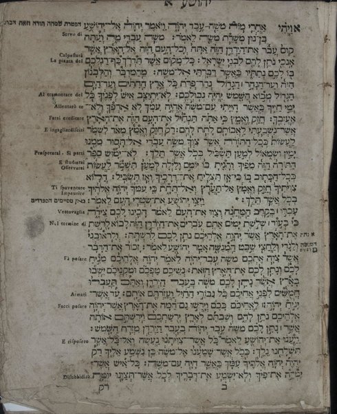 Sefer Arbaʻah ṿe-ʻeśrim : Torah Nevi'im Ketuvim : ʻim perush ha-milot be-lashon Iṭaliyani.