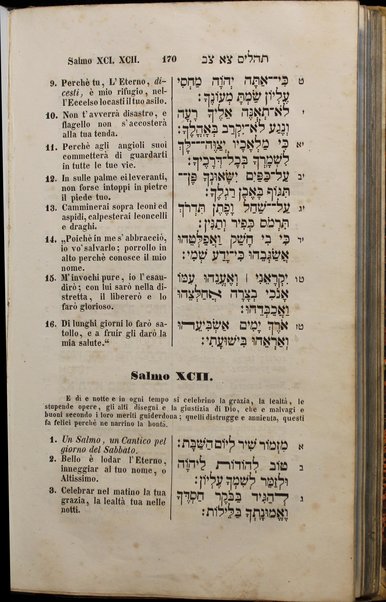 Sefer Tehilim = I Salmi volgarizzati sul testo massoretico ed illustrati con argomenti e note  ... dal Lelio della Torre