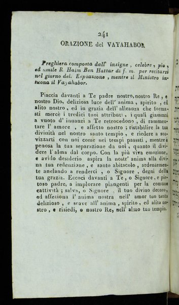 Maḥazor le-yamim nora'im = Orazioni : ebraico - italiano per Il capo d'anno, e giorno dell'Espiazione ad uso degli Israeliti Portoghesi, e Spagnoli ...