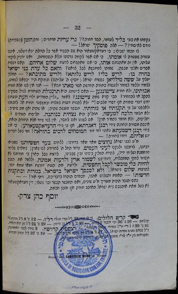 Ḳodesh hilulim / et zo darash avi ha-rav Yosef Kohen Tsedeḳ li-khvod hilula ... Shimʻon ben Yoḥa'i ṿeha-poseḳ r. Mosheh Iserliś ... ; ṿe-hosafti ʻalaṿ Tosefet ḳedushah anokhi beno Daṿid K.T.