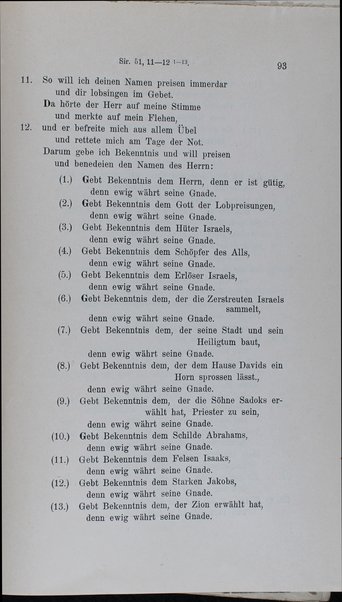 Sefer Ḥokhmat Yeshuʿa Ben-Eleʿazar Ben Sira' : be-lashon ʿivrit ʿim ha-ʿataḳah ashkenazit ... = Die weisheit des Jesus Sirach .../ herausgegeben von Rudolf Smend ...