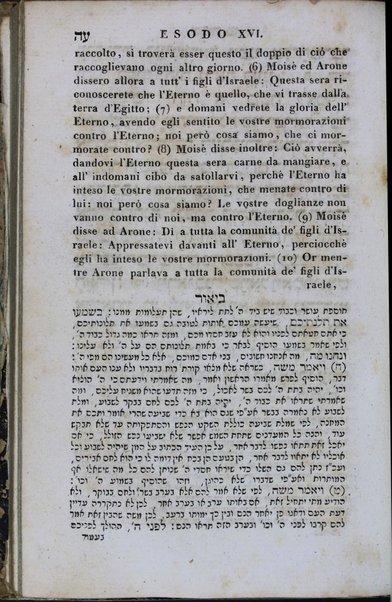 Sefer Torat ha-Elohim : kolel ḥamishah ḥumshe Torah : meturgamim Italḳit u-mevoʼarim beʼur ḥadash ... = Legge di Dio, ossia il Pentateuco : tradotta in lingua italiana / ʻal yede Yitsḥaḳ Shemuʼel Regyo.