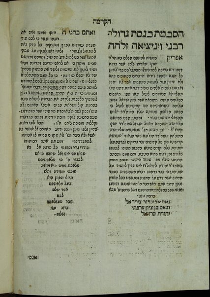 Sefer Matsat shimurim :  ... ʻal sod mezuzah, tsitsit, tefilin ... gam birkot ha-shahar ... / hibro Natan Shapira ha-Yerushalmi ben Reʼuven Daṿid ha-dayan di-k.k. Kraka.