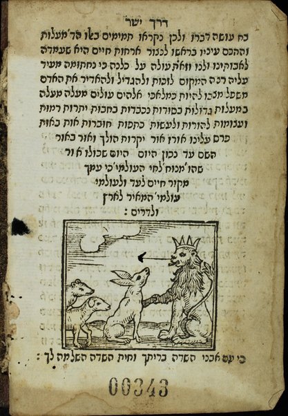 Derekh yashar : ṿe-hu perush kamah maʻaśim yafim, meshalim u-feshaṭim mi-kamah pesuḳim ... / leha-tsaʻir Yeshaʻyah ben Eliʻezer Ḥayim mi-Nitsah.