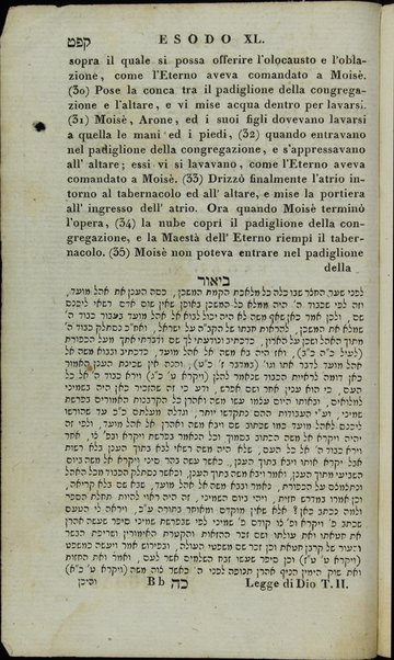 Sefer Torat ha-Elohim : kolel ḥamishah ḥumshe Torah : meturgamim Italḳit u-mevoʼarim beʼur ḥadash ... = La Legge di Dio, ossia il Pentateuco : tradotta in lingua italiana / ʻal yede Yitsḥaḳ Shemuʼel Regyo.