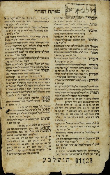 Sefer ha-zohar : ʻal ha-Torah / meha-tana R. Shimʻon ben Yoḥai. ... kefi asher nidpas be-Manṭovah ... ṿe-hosafnu ... marʼeh meḳomot ...