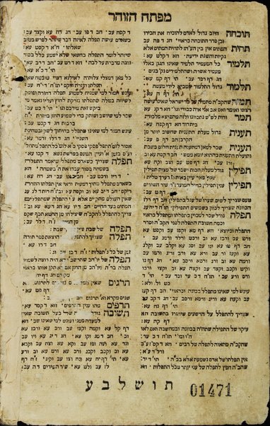 Sefer ha-zohar : ʻal ha-Torah / meha-tana R. Shimʻon ben Yoḥai. ... kefi asher nidpas be-Manṭovah ... ṿe-hosafnu ... marʼeh meḳomot ...