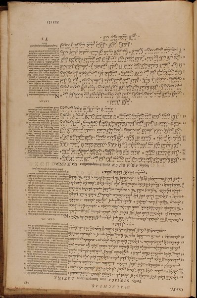 Biblia sacra polyglotta complectentia textus originales, Hebraicum, cum Pentateucho Samaritano, Chaldaicum, Græcum : versionumque antiquarum, Samaritanæ, Græcæ LXXII interp., Chaldaicæ, Syriacæ, Arabicæ, Æthiopicæ, Persicæ, Vulg. Lat., quicquid compari poterat : cum textuum & versionum orientalium translationibus Latinis : ex vetustissimis mss. undique conquisitis, optimisque exemplaribus impressis, summâ fide collatis : quæ in prioribus editionibus deerant suppleta, multa antehac inedita, de novo adjecta, omnia eo ordine disposita, ut textus cum versionibus uno intuitu conferri possint : cum apparatu, appendicibus, tabulis, variis lectionibus, annotationibus, indicibus, &c. : opus totum in sex tomos tributum / edidit Brianus VValtonus.