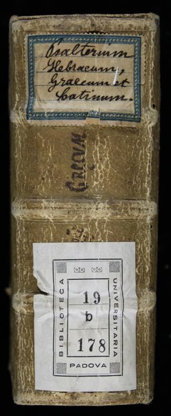 Sefer Tehilim = Psalterium prophetae Davidis Hebraeum, Graecum & Latinum : iam denuò ad probatissimorum codicum fidem, collatis veterum orthodoxorum interpretum translationibus, emendatum & in omnibus difficilioribus locis, annotationibus explicatum : Catholicis quibusdam viris autoribus.