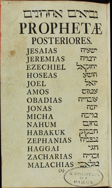 Biblia Hebraica manualia ad Hooghtianam et optimas quasque editiones recensita ... In usum studiosae juventis edita a Johanne Simonis