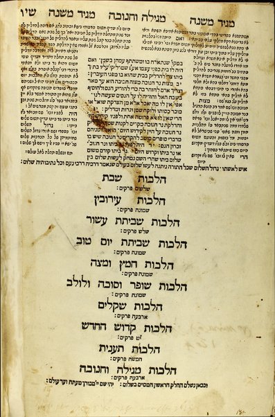 Mishneh Torah : ... hi ha-Yad ha-ḥazaḳah leha-Rambam ... ʻim Haśagot ha-Rabad ... u-Magid mishneh ṿe-ʻim Kesef mishneh la-gaʼon ... Yosef Ḳaro ... ṿe-ḥidashnu bo ha-temunot ha-shayakhot be-Ferush hilkhot ḳidush ha-ḥodesh ṿe-ʻod hosafnu ʻal ha-halakhot ha-nizkarot perush meha-r. R. Leṿi N. Ḥabib ... ha-kol hugah ... ṿe-hosafnu ... mafteaḥ ...