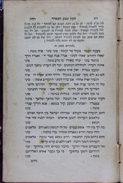 Sefer Ḳeriʼe moʻed : Yiḳreʼu oto bet Yiśraʼel ... seder lel sheviʻi shel Pesaḥ ... Tiḳun lel Shavuʻot ... Tiḳun lel hoshʻana raba ... ṿe-gam Tiḳun shivʻah ba-Adar ...