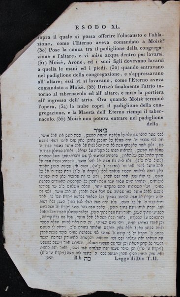 Sefer Torat ha-Elohim : kolel ḥamishah ḥumshe Torah : meturgamim Italḳit u-mevoʼarim beʼur ḥadash ... = Legge di Dio, ossia il Pentateuco : tradotta in lingua italiana / ʻal yede Yitsḥaḳ Shemuʼel Regyo.