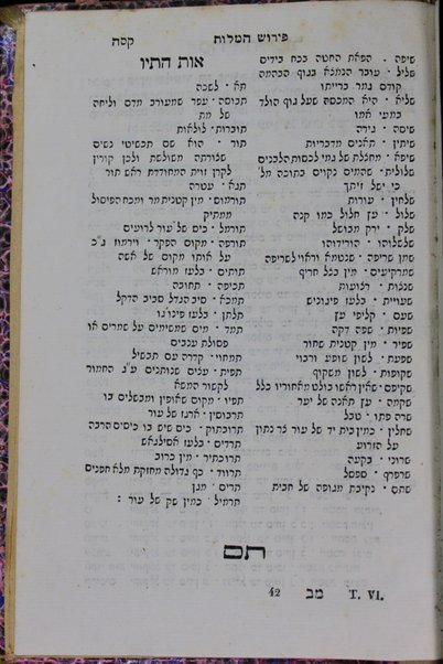 Mishnayot : Seder Zeraʻim [-Ṭeharot] ... ʻim kol ḥilufe girsaʼot / asher banah ... Daṿid Alṭaras. Sefer Yetsirah u-Tefilat Eliyahu ha-Navi.