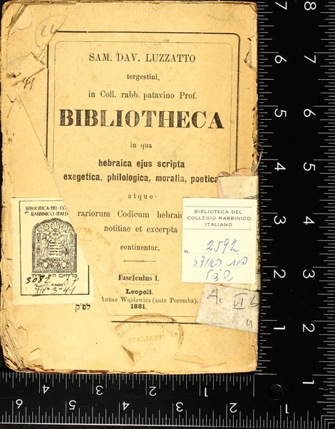 Bet ha-otsar : yikhlol kol devaraṿ asher ketav bi-perush ... uve-galuy taʻalumot ha-lashon ... / asher petaḥ le-khol dorshe leshon ha-ḳodesh Shemuʼel Daṿid Lutsaʼaṭo.