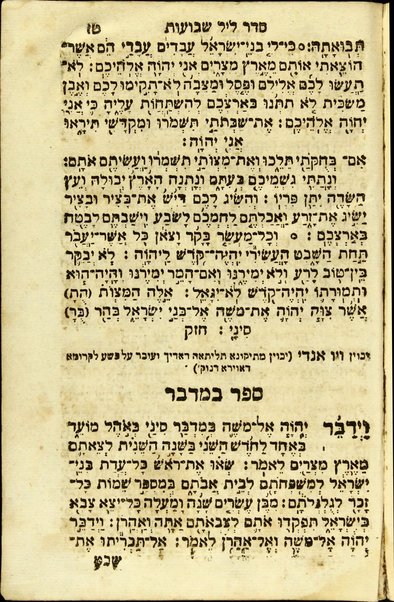 Sefer ḳeri'e mo‘ed : ... ri'shon seder shevi‘i shel Pesaḥ ... ha-sheni tiḳun lel shavu‘ot ... u-shelishi ... tiḳun lel hosha‘ana' raba' ... [Shefer ha-tiḳunim : ḳeriʼah neʼemanah ḥoḳ le-Yiśraʼel ... ḥag ha-Shavuʻot]