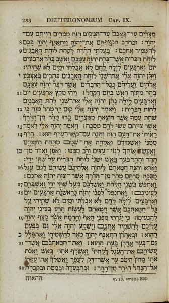 Biblia Hebraica manualia : ad praestantiores editiones accurata. Accesserunt I.Analysis et explicatio variantium lectionum quas Kethibh et Kri vocant. II.Interpretatio epicriseon masorethicarum singulis libris biblicis subiectarum. III.Explicatio notarum marginalium textui s.hinc inde additarum. IV. Vocabularium omnium vocum Veteris Testamenti hebraicarum et chaldaicarum denuo emendatius editum / cura et studio Johannis Simonis.