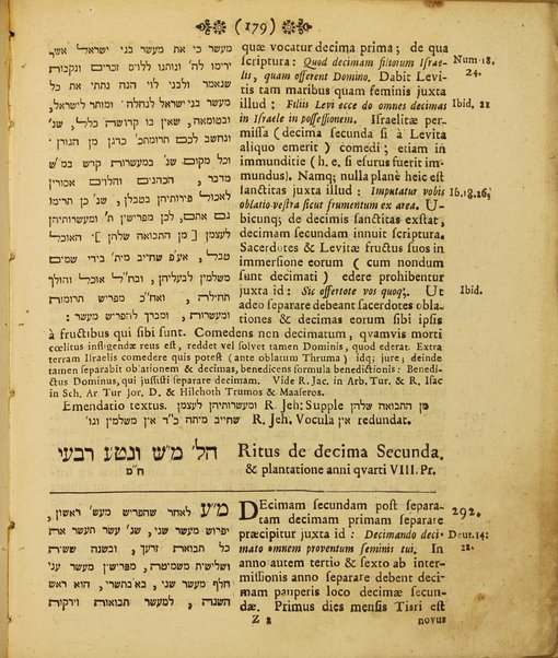 613 leges hebræorum : hebraeae; sed & juris studiosis magno emolumento esse possit, opera Caroli Schulten ; accedit ejusdem calendarium judaicum hebræo-latinum / ductu rabbi Jehudæ Lebh Schvertsensis ; versione, notis, paraphrasi, emendatione textus, interstinctione, dictorumque s.s. in margine notatione. Breviter quidem; sed ita proposita, ut non theologiæ tantum, & lingvæ.