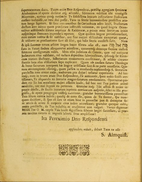 613 leges hebræorum : hebraeae; sed & juris studiosis magno emolumento esse possit, opera Caroli Schulten ; accedit ejusdem calendarium judaicum hebræo-latinum / ductu rabbi Jehudæ Lebh Schvertsensis ; versione, notis, paraphrasi, emendatione textus, interstinctione, dictorumque s.s. in margine notatione. Breviter quidem; sed ita proposita, ut non theologiæ tantum, & lingvæ.