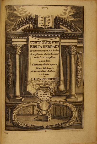 Miḳra' : ṿe-hu Torah Nevi'im u-Khtuvim = Biblia Hebraica, cum optimis impressis & manuscriptis codicibus in & extra Germaniam per plurimos annos incredibili labore & diligentia collata ... Henrici Opiti ...