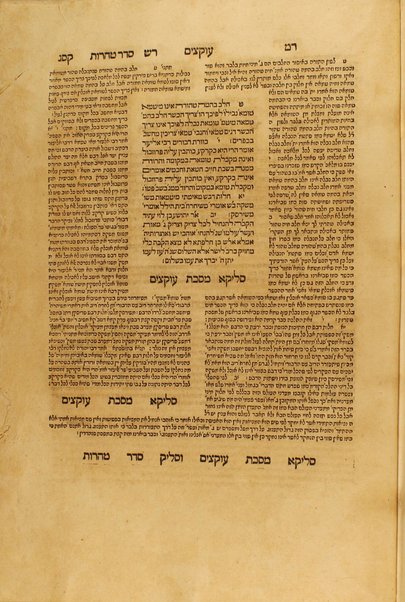 [Talmud Bavli] : ʻim Perush Rashi ṿe-Tosafot u-Fisḳe Tosafot ṿe-Rabenu Asher u-Ferush ha-mishnayot meha-Rambam ṿe-ʻim kol ha-ḥidushim nitḥadshu bi-defus Yusṭiniʼanah be-Ṿenetsiʼah ...